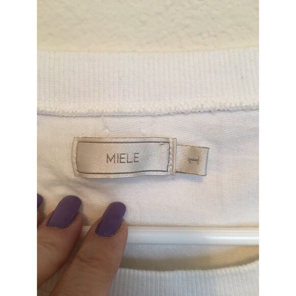 Miele Oh Darling Go Buy A Personality T Shirt Size Small White Long Sleeve - Picture 4 of 4